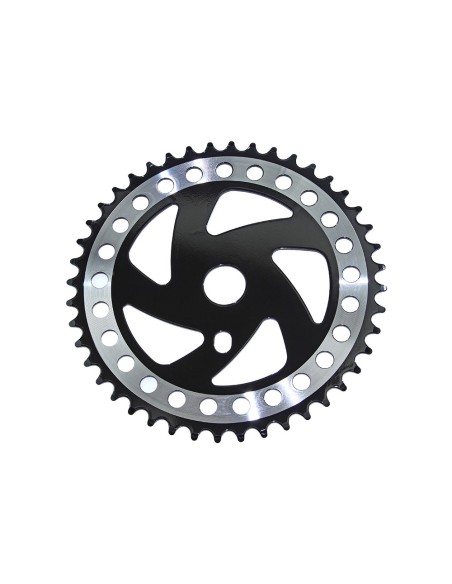 Steel Chainring Cw358 1/2 X 1/8 44t Chrome/Black.